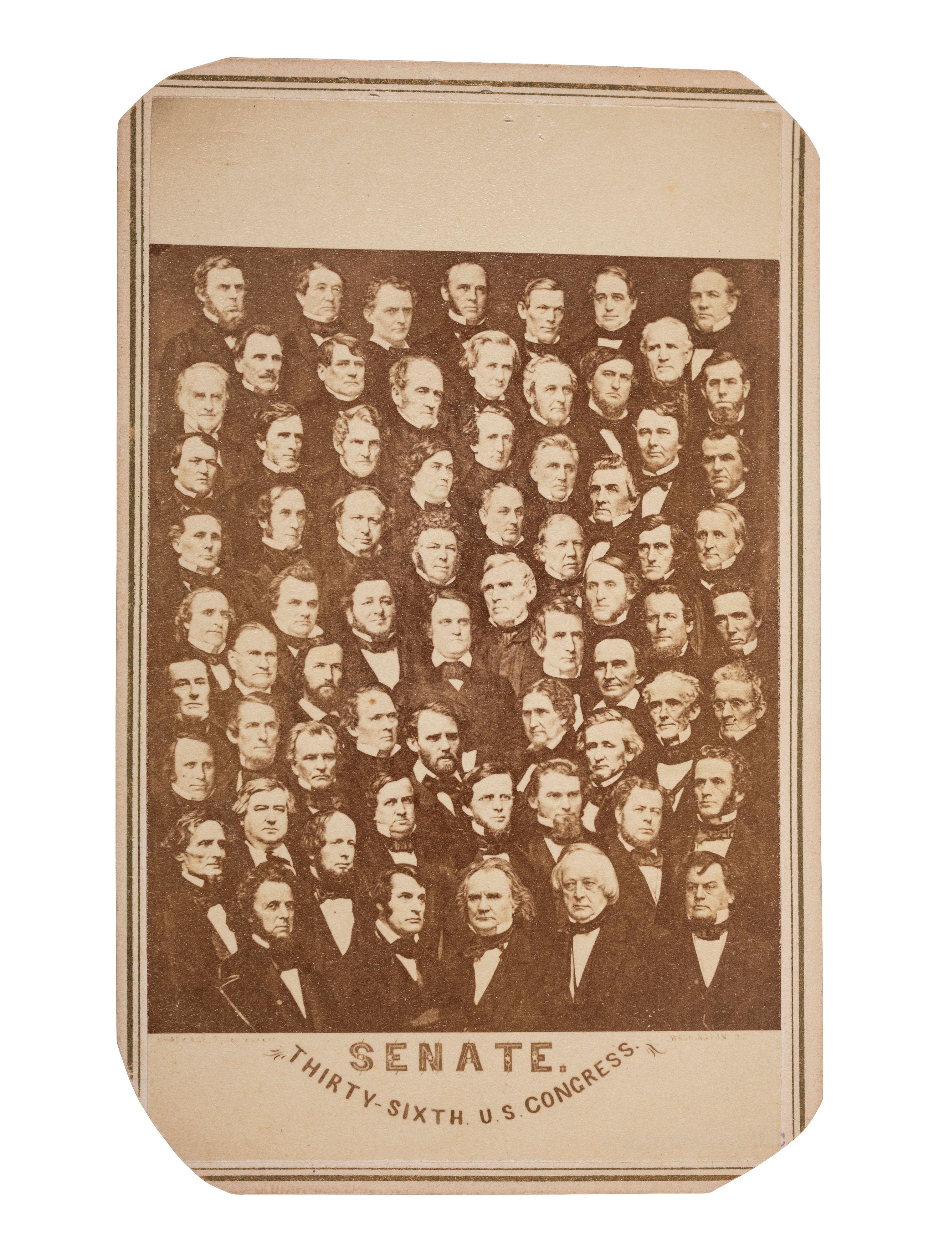 [CIVIL WAR]. 20 CDVs featuring antebellum & war-era politicians and statesmen, including: