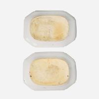 A pair of Chinese export porcelain "Pseudo Tobacco Leaf" octagonal trays 外銷瓷八方“煙草葉”瓷盤一對 Late 18th to early 19th century ???????????