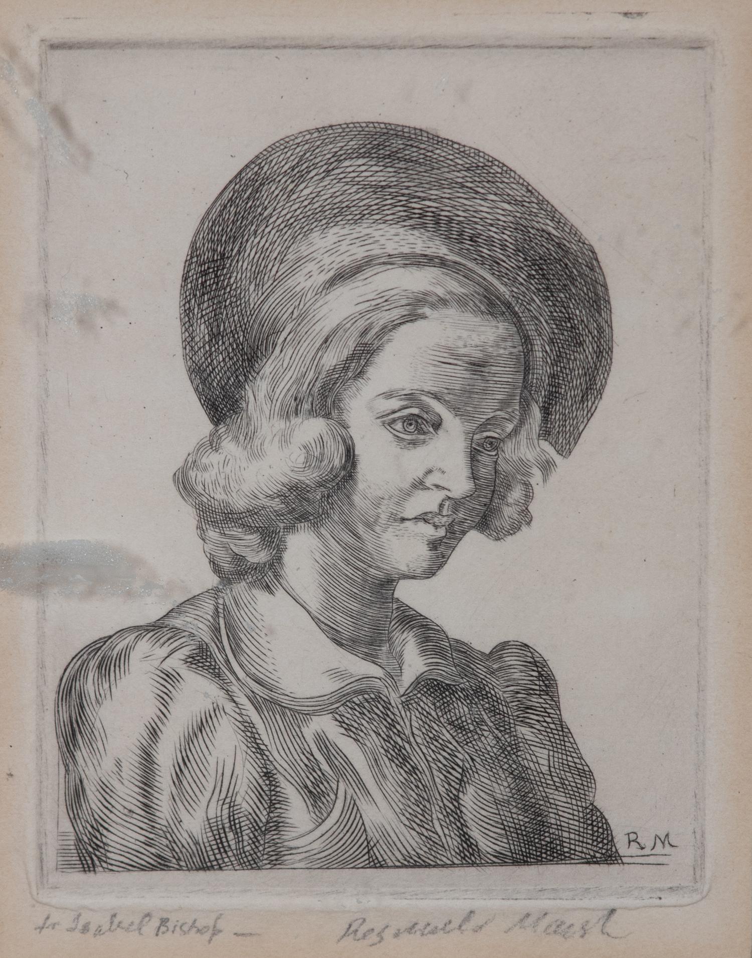 Reginald Marsh, (American, 1898-1954) — Head of a Woman