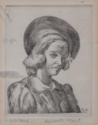 Reginald Marsh, (American, 1898-1954) — Head of a Woman