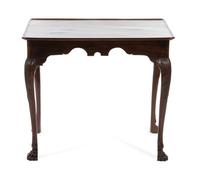 Queen Anne Style Mahogany Silver Table