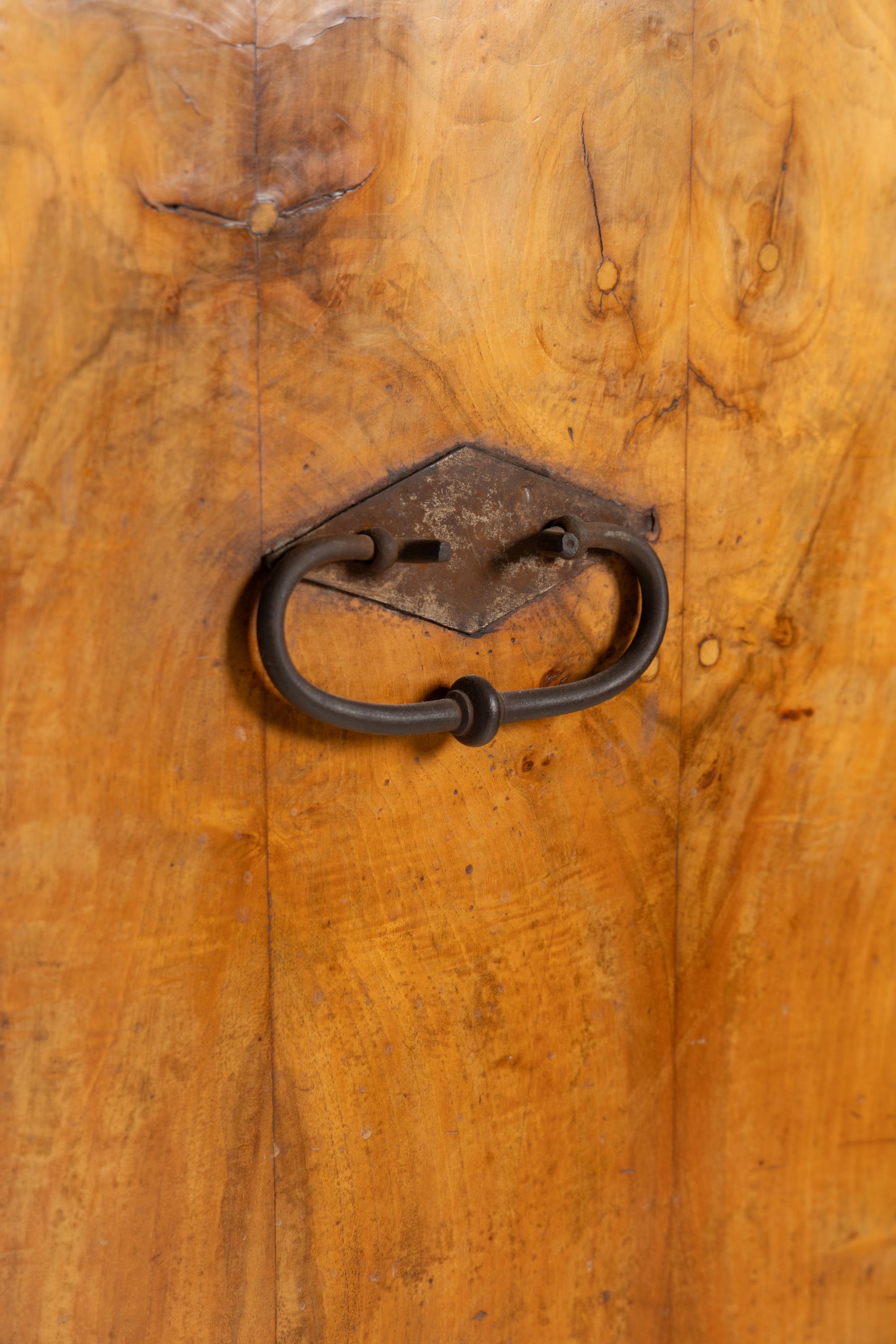 A German or Austrian Walnut Three-Case Campaign Cabinet