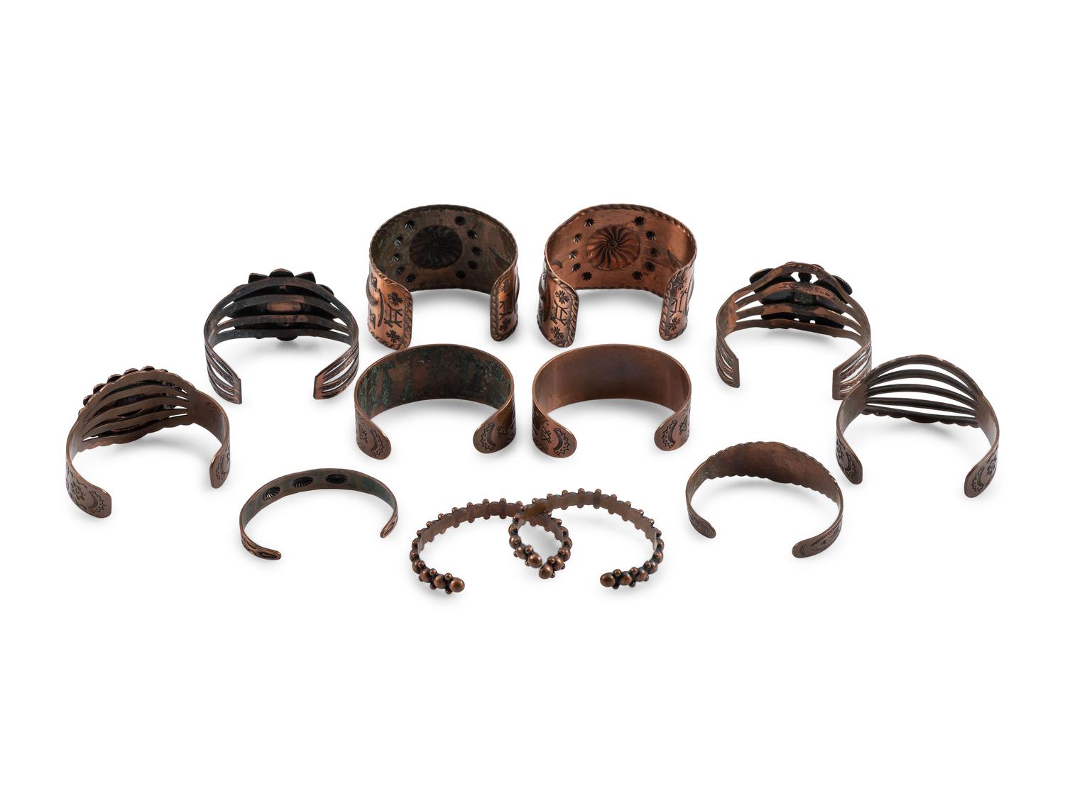Fred Harvey Era Copper Trade Cuff Bracelets