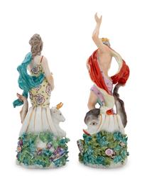A Pair of Continental Porcelain Figures of Neptune and Europa