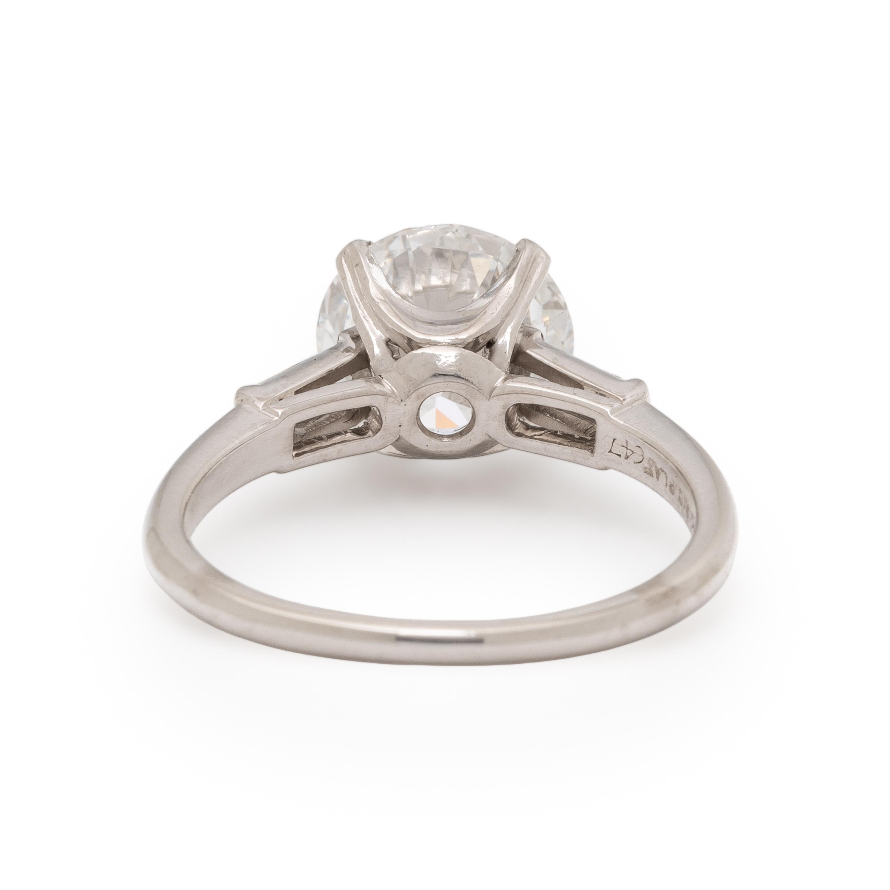 DIAMOND AND PLATINUM RING