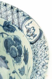 A Large Chinese Yellow Glazed Blue and White Decorated Porcelain Bowl