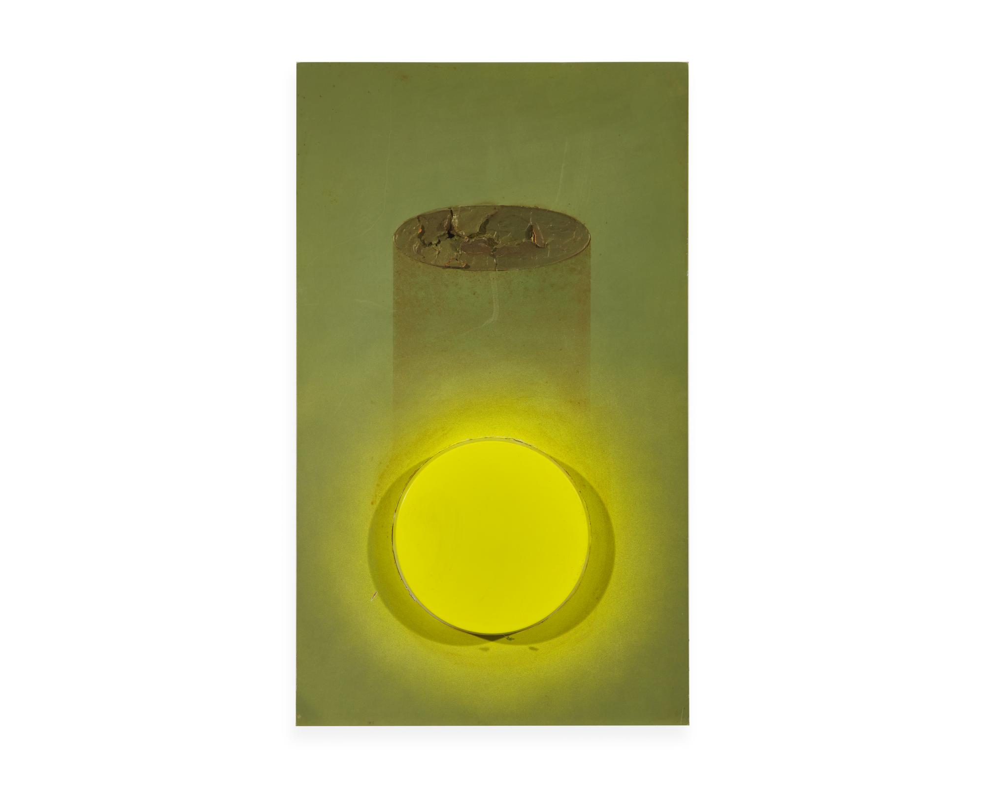 Green Abstract with Sculptural Elements, 1977