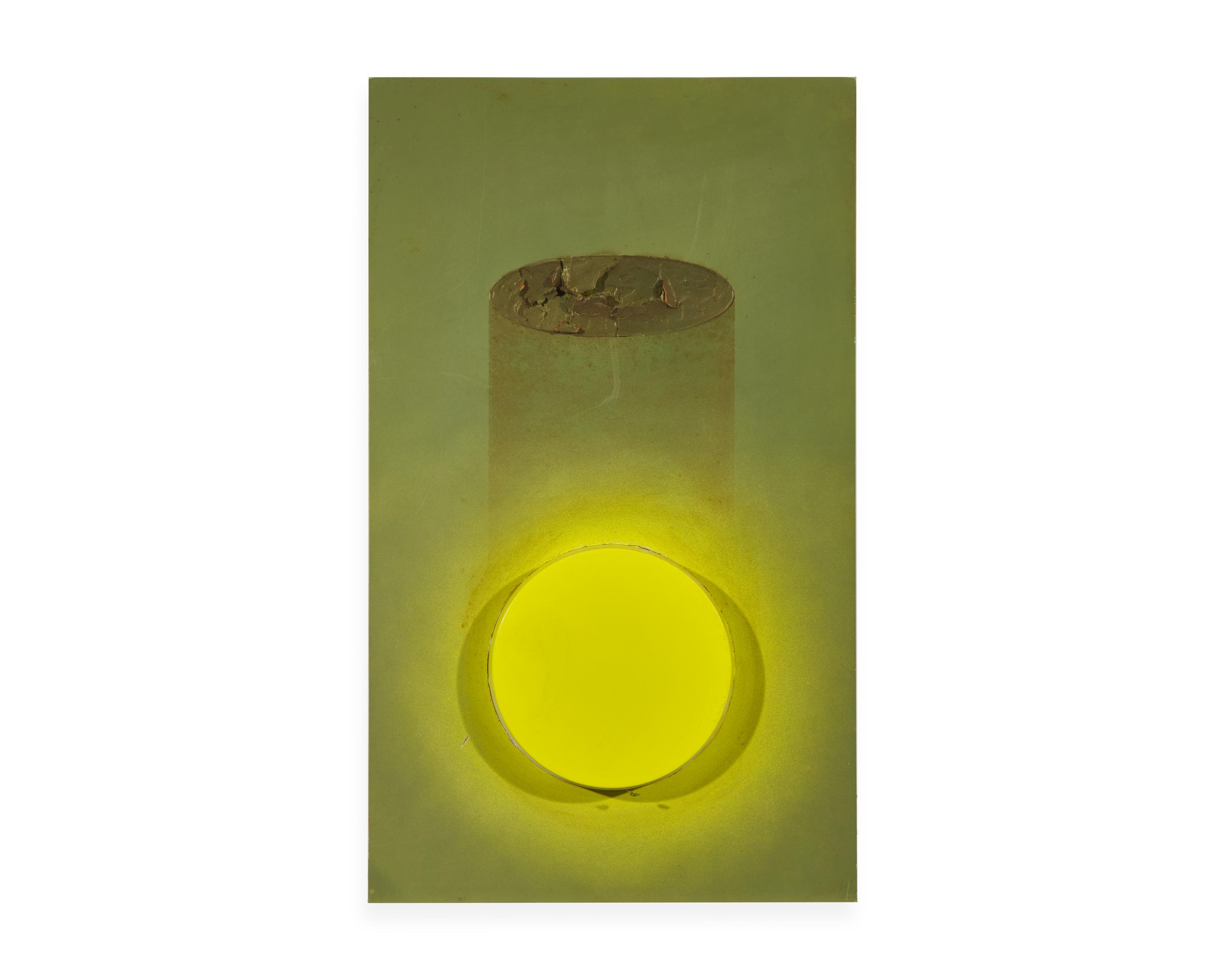 Green Abstract with Sculptural Elements, 1977