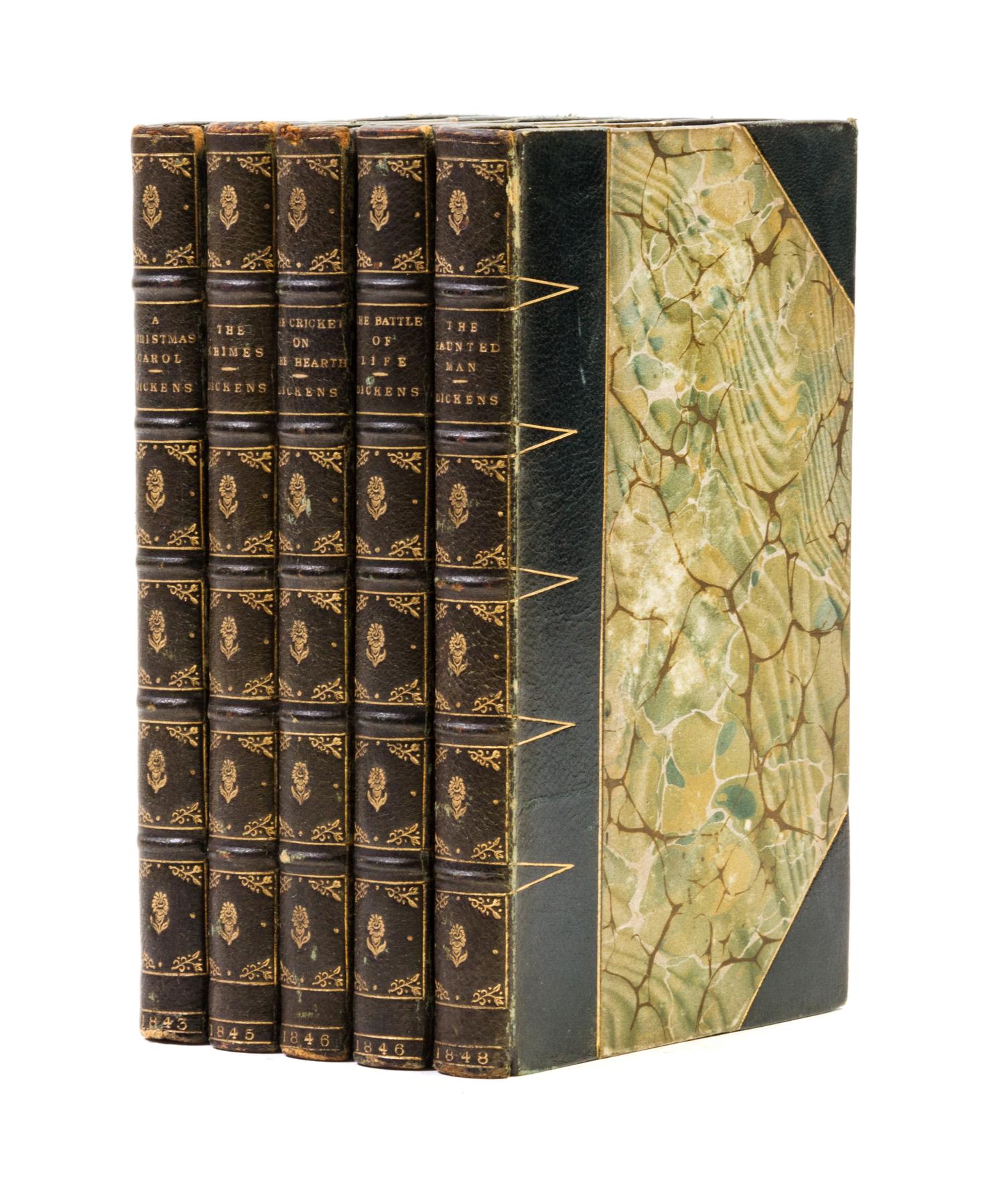 DICKENS, CHARLES. Christmas Books. 1843-1848. 5 vols. Mixed editions, four first edition, one second.