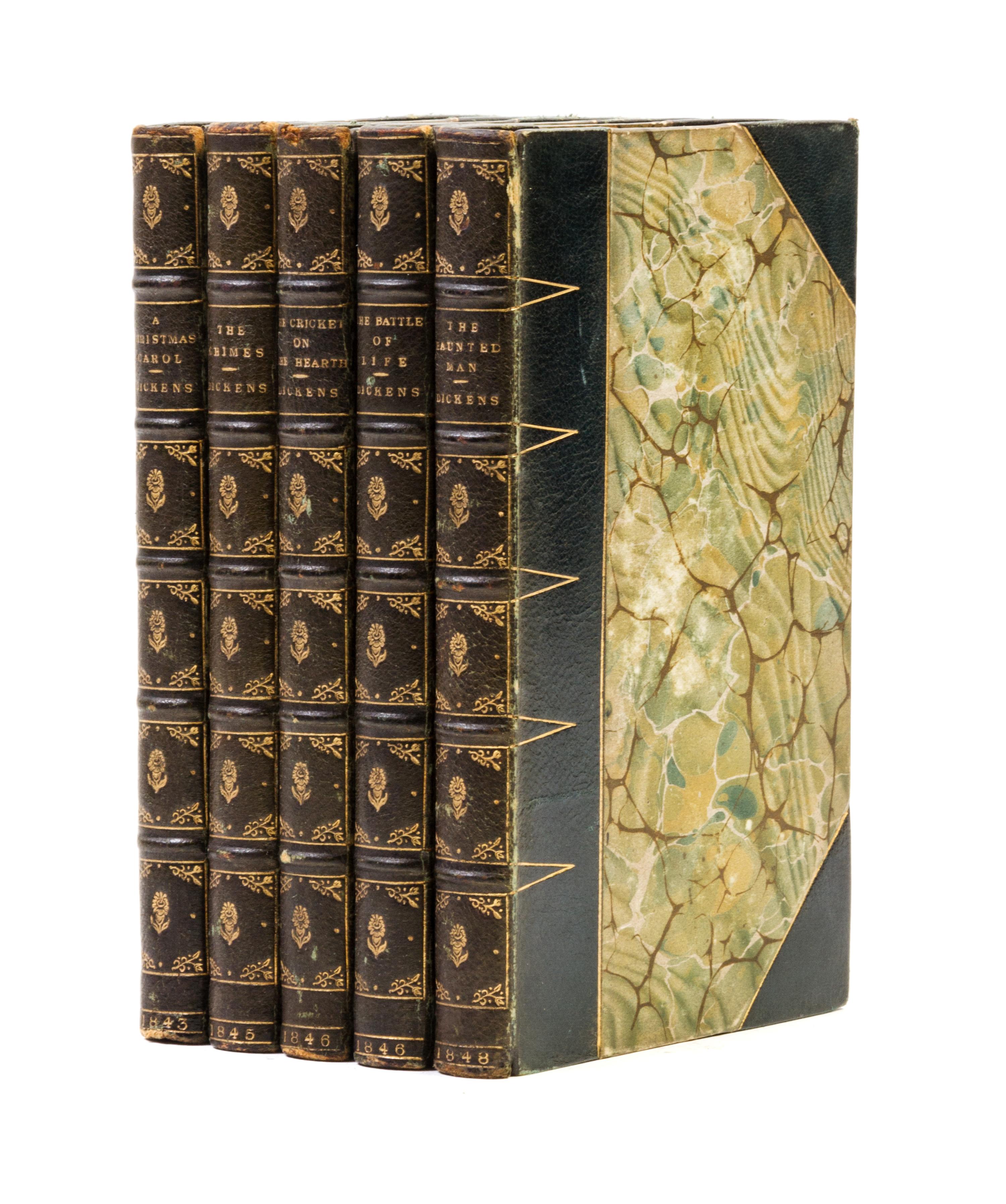 DICKENS, CHARLES. Christmas Books. 1843-1848. 5 vols. Mixed editions, four first edition, one second.