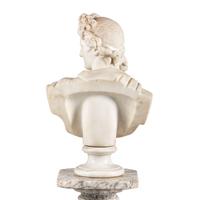 A Continental Marble Bust of Apollo