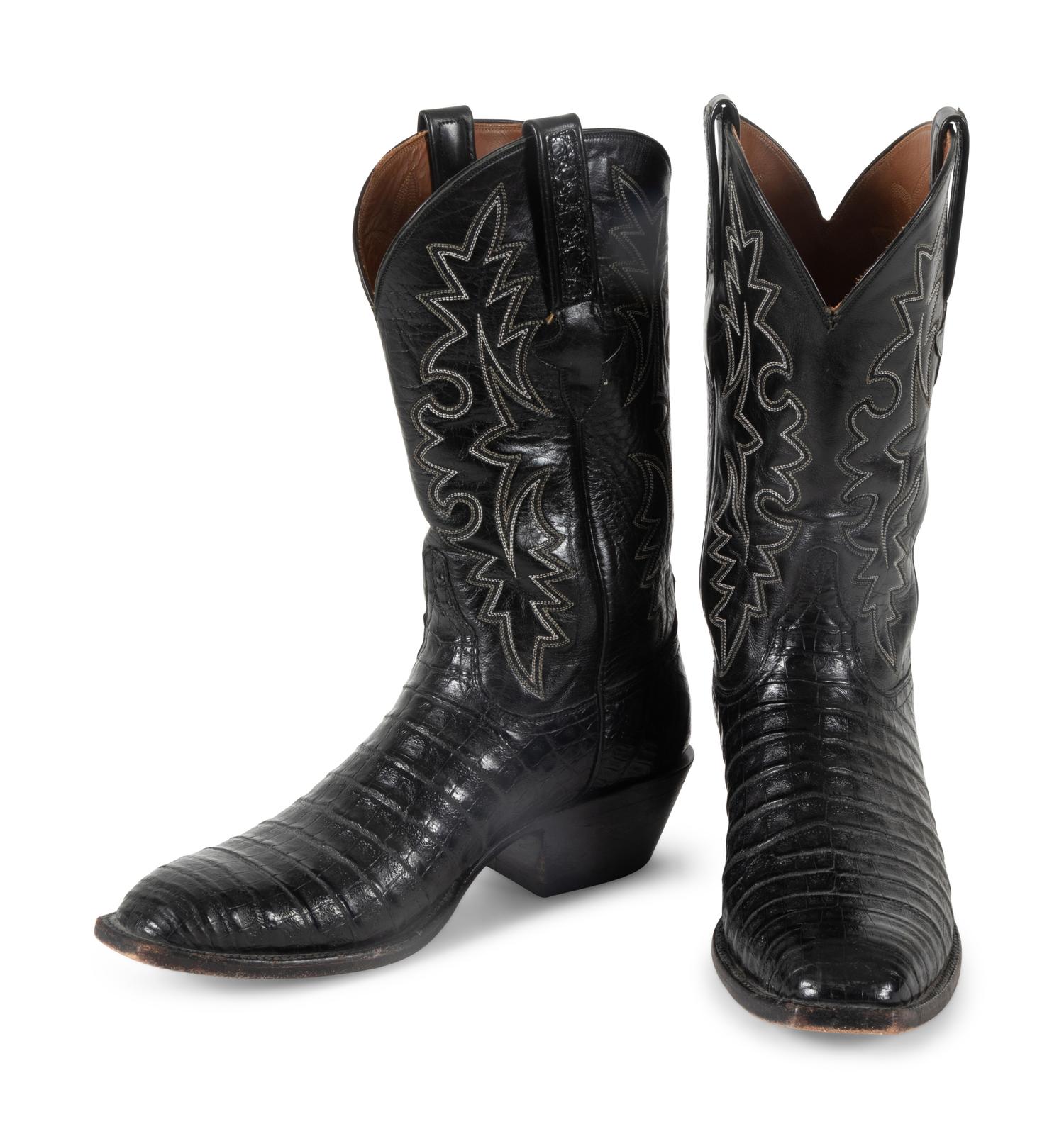 Lucchese Black Alligator Boots