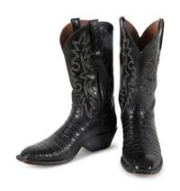 Lucchese Black Alligator Boots