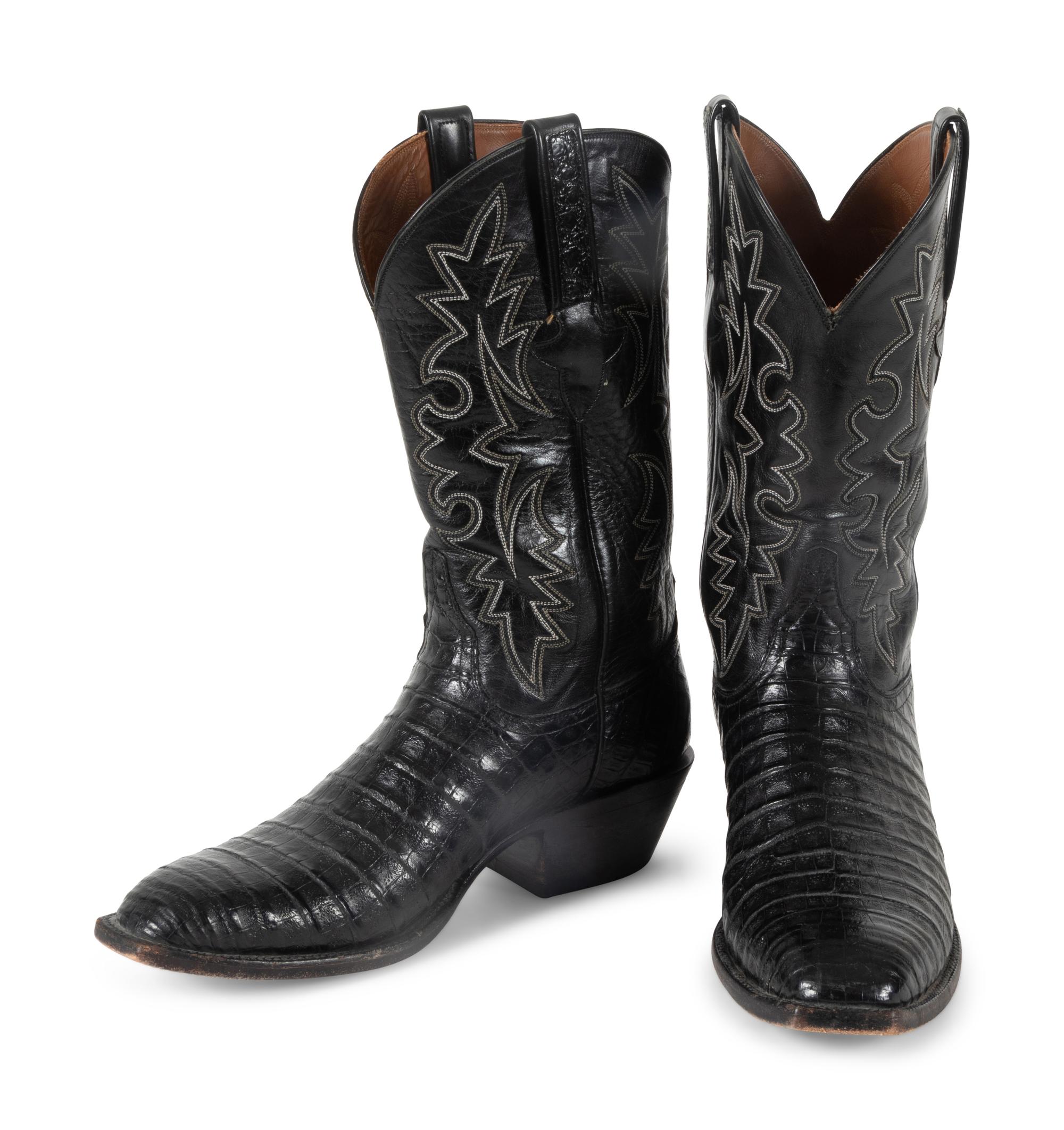 Lucchese Black Alligator Boots