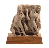 An Indian Stone Fragment Height 8 3/4 inches. — PALA PERIOD, 11TH CENTURY
