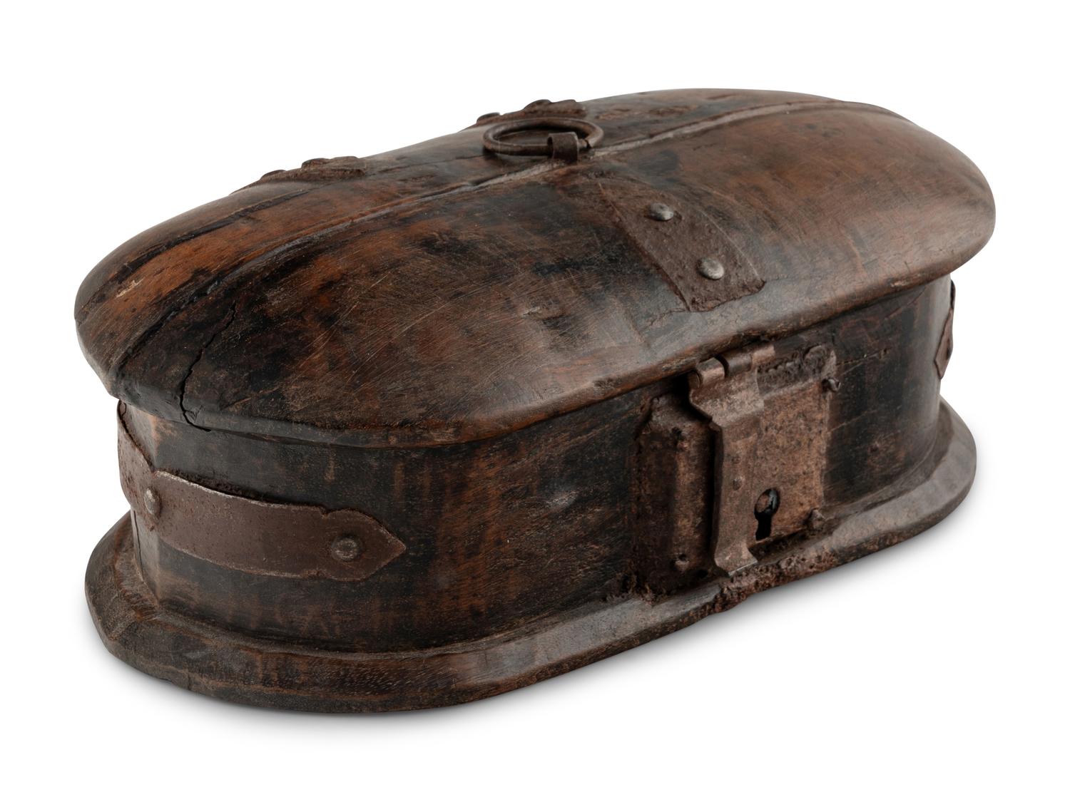 A Continental Iron-Mounted Table Casket