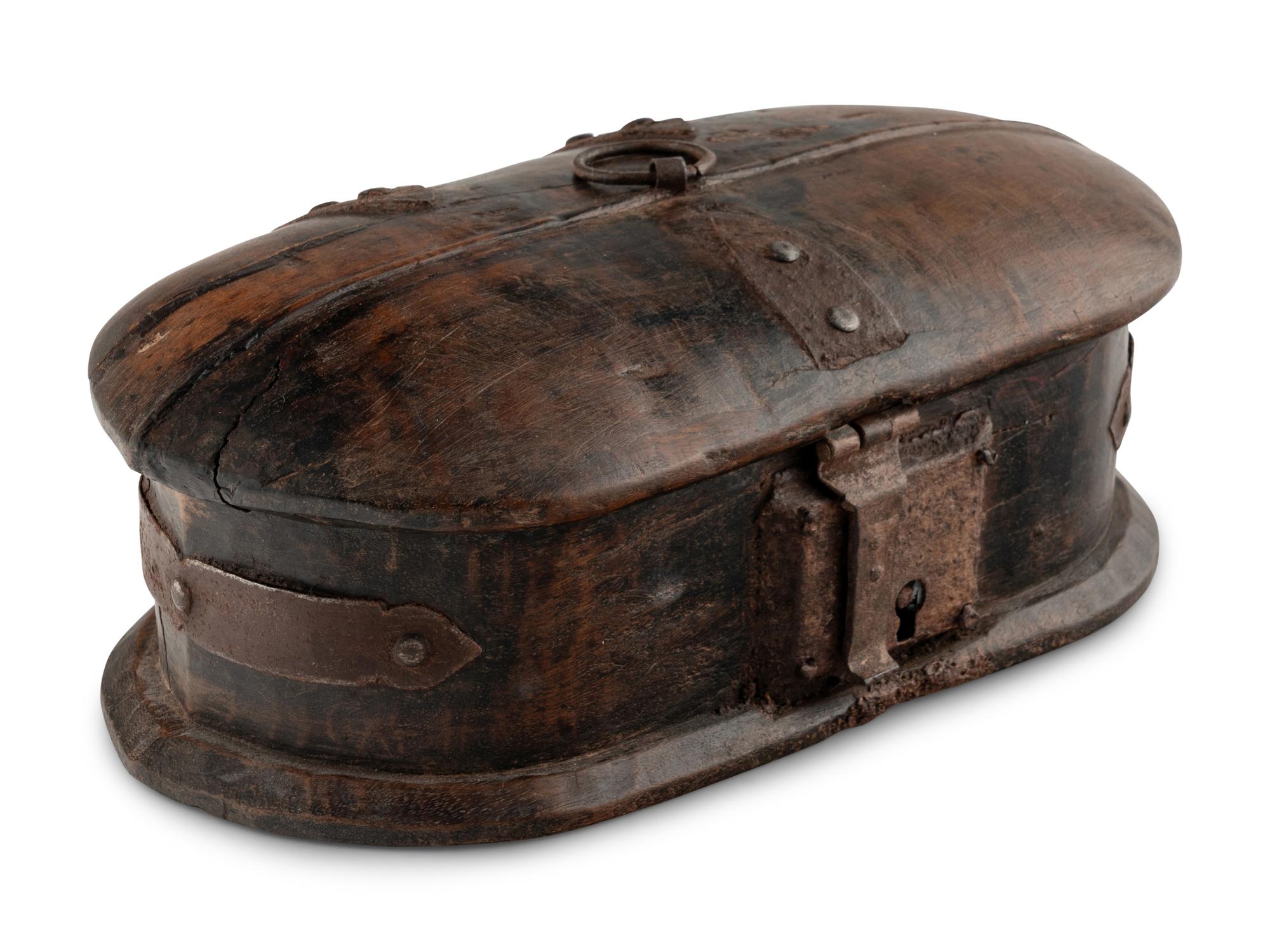 A Continental Iron-Mounted Table Casket