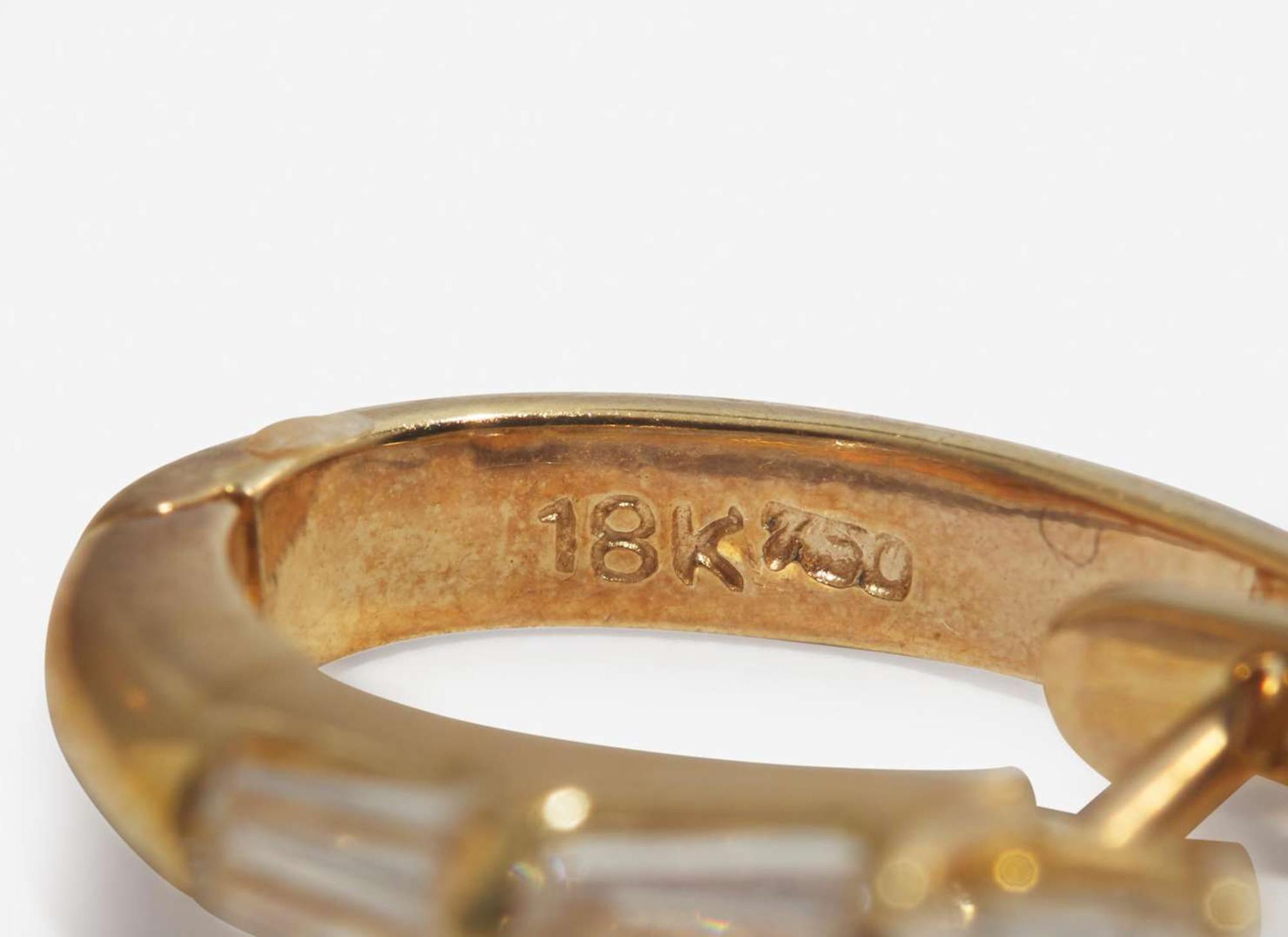 A Set of 18K Yellow Gold and Diamond Jewelry