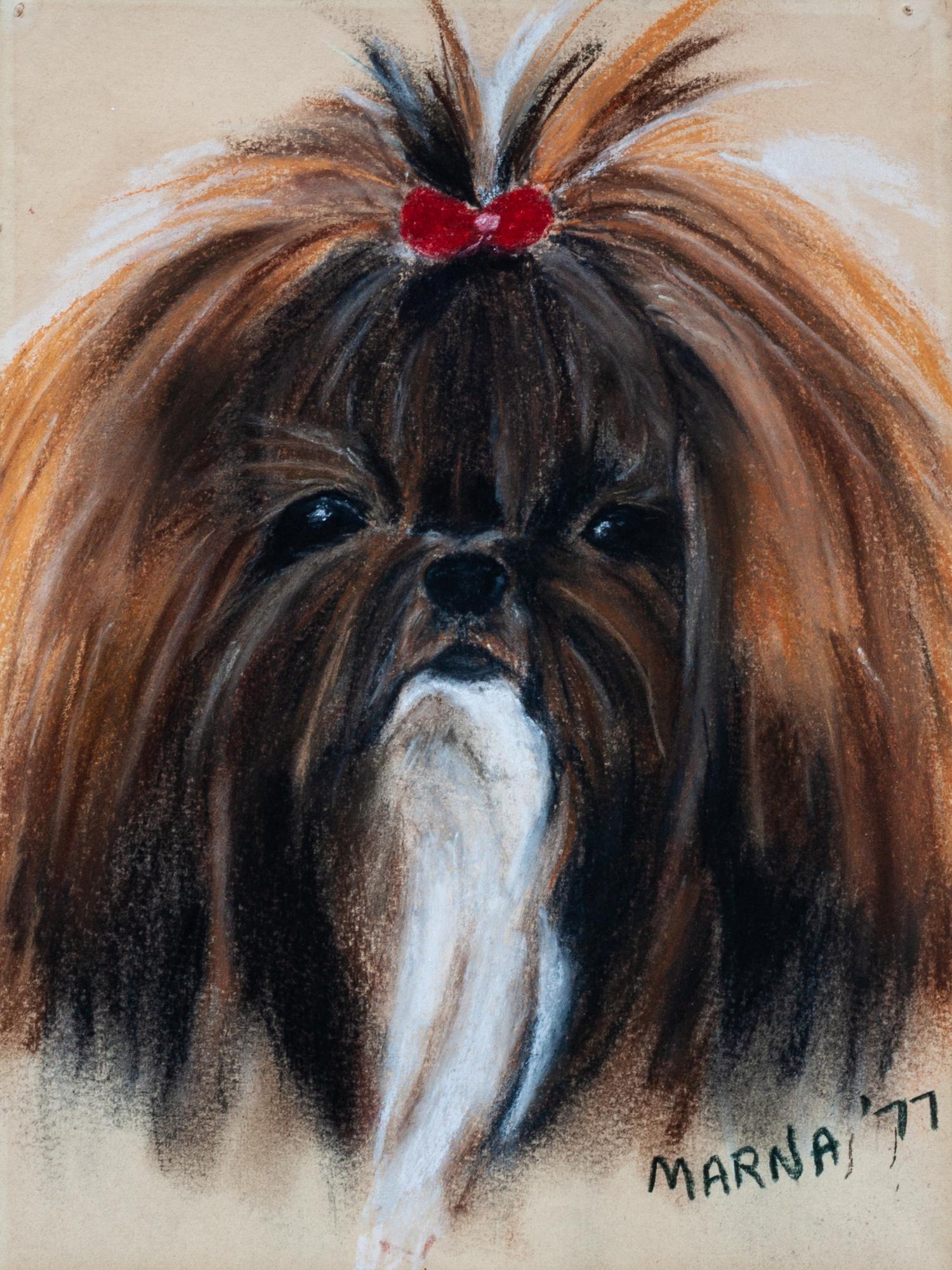 Three Works of Art depicting Shih Tzus Largest: 11 3/4 x 16 1/4 inches.
