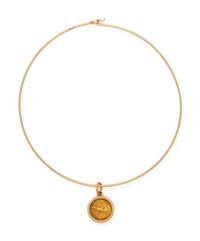 YELLOW GOLD AND COIN COLLAR NECKLACE