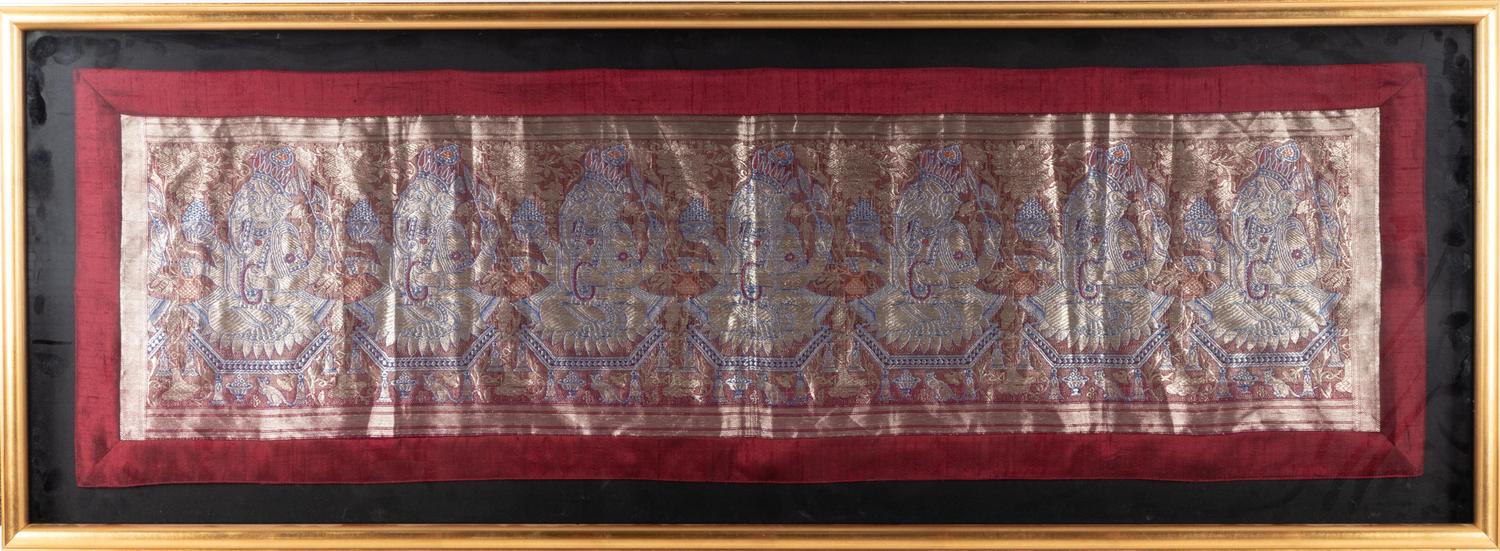 A Southeast Asian Framed Silk Embroidery