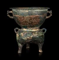 A Chinese Archaistic Bronze Two-Part Steamer, Yan