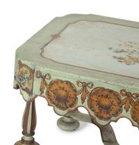 An Italian Painted and Parcel Gilt Low Table
