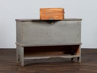 A Queen Anne Gray Painted One-Drawer Blanket Chest