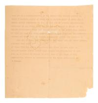 [WORLD WAR II]. Original cable from Reims announcing the German military's unconditional surrender. 7 May 1945.