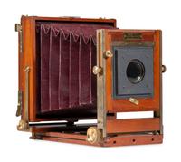 [EARLY PHOTOGRAPHY]. Eastman Dry Plate & Film Co. Interchangeable View camera. Rochester, NY, ca late 1886-1887.
