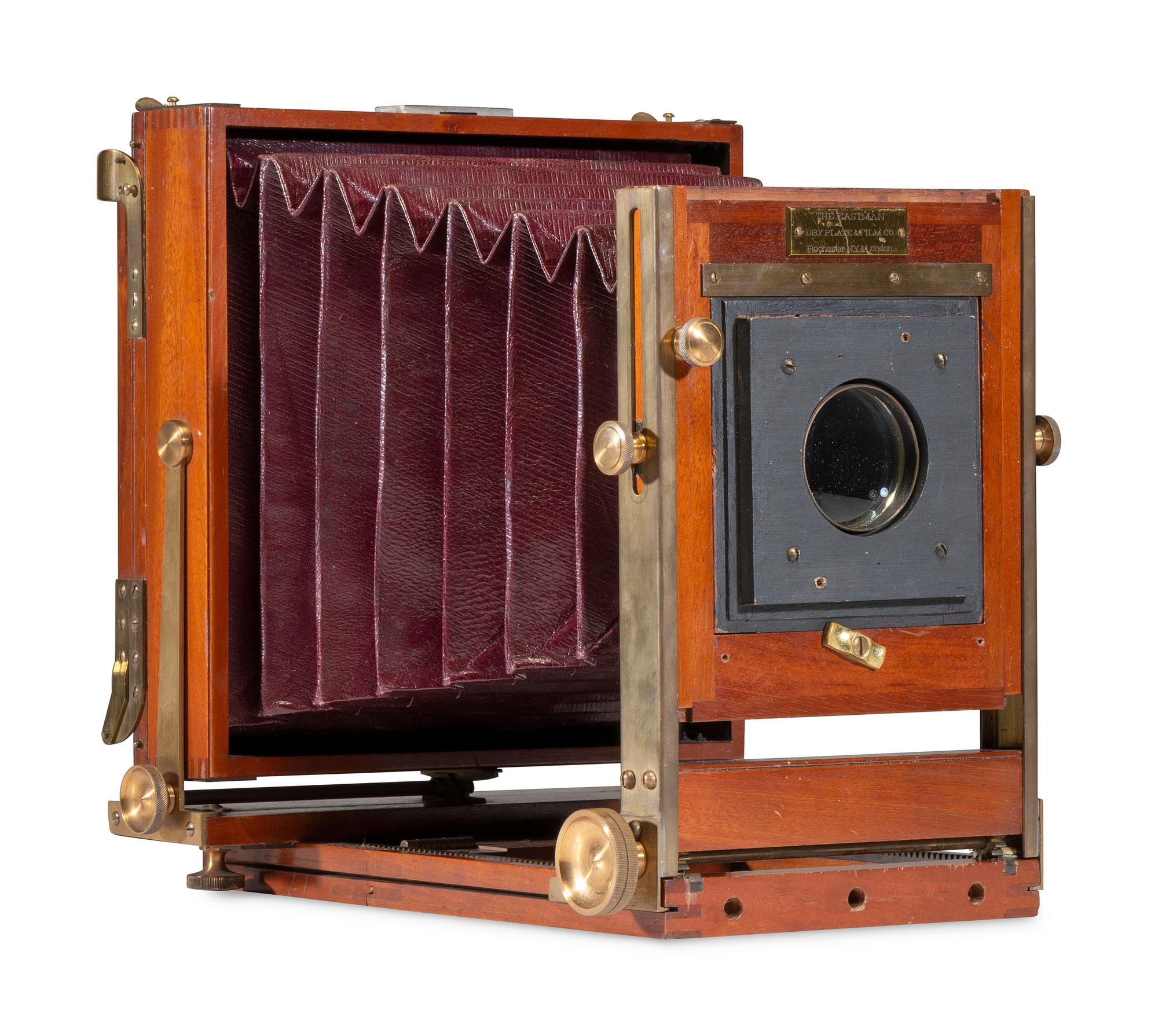 [EARLY PHOTOGRAPHY]. Eastman Dry Plate & Film Co. Interchangeable View camera. Rochester, NY, ca late 1886-1887.