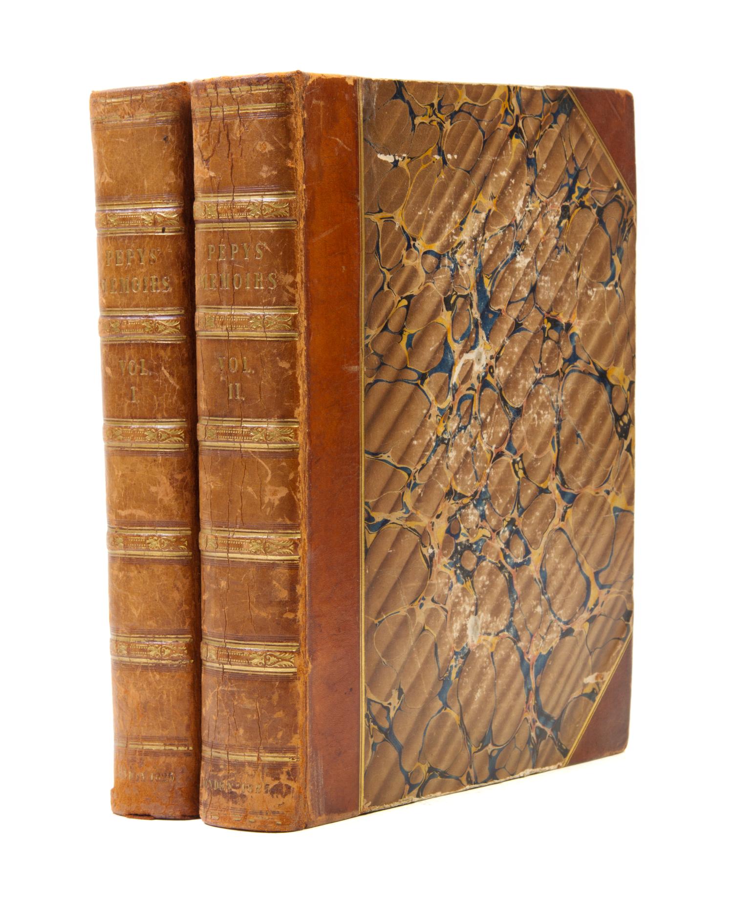 PEPYS, SAMUEL. Memoirs of Samuel Pepys, Esq. London, 1825. 2 vols. First ed. Bookplate Owen S. Tudor, signed, both vols.