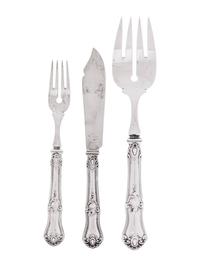 An Austrian Silver Fish Service