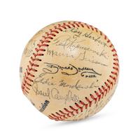 A 1950 Toledo Mud Hens Team Signed Autograph Baseball