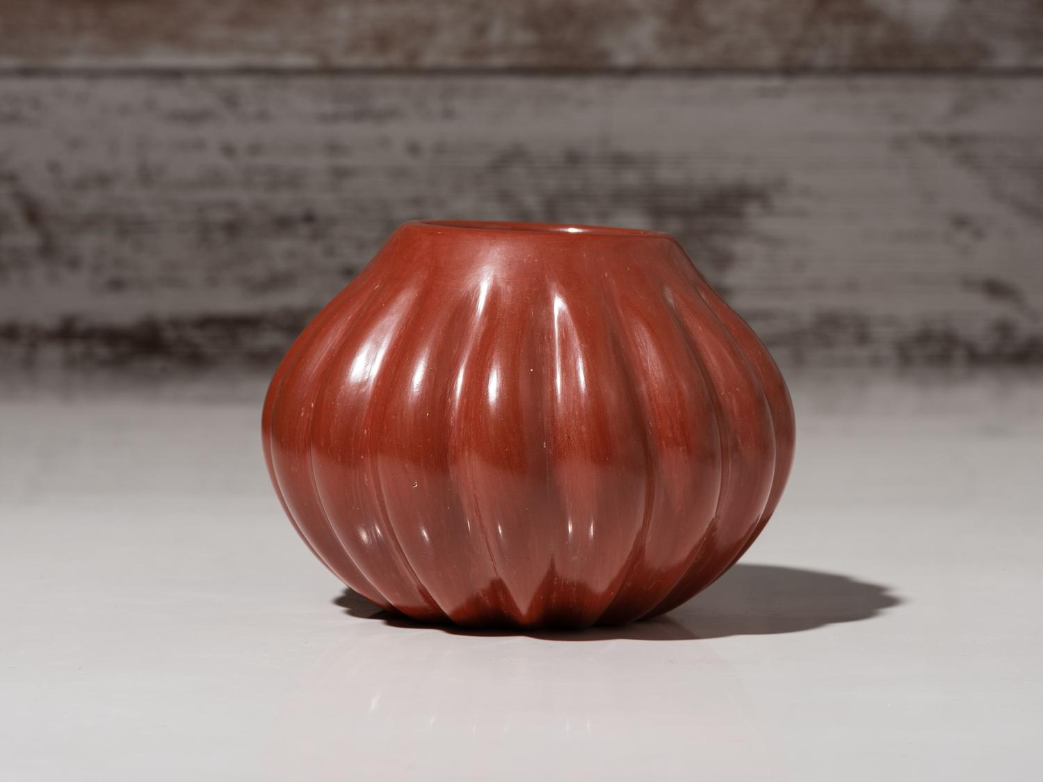 Redware Pottery Melon Jar