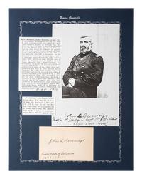 [CIVIL WAR]. Autographs from Civil War soldiers incl. Generals SHERMAN, MCCLELLAN, and BUTLER.