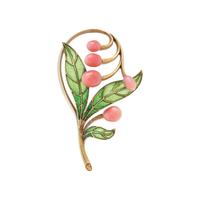 ART NOUVEAU, YELLOW GOLD, CONCH PEARL AND PLIQUE-À-JOUR ENAMEL BROOCH