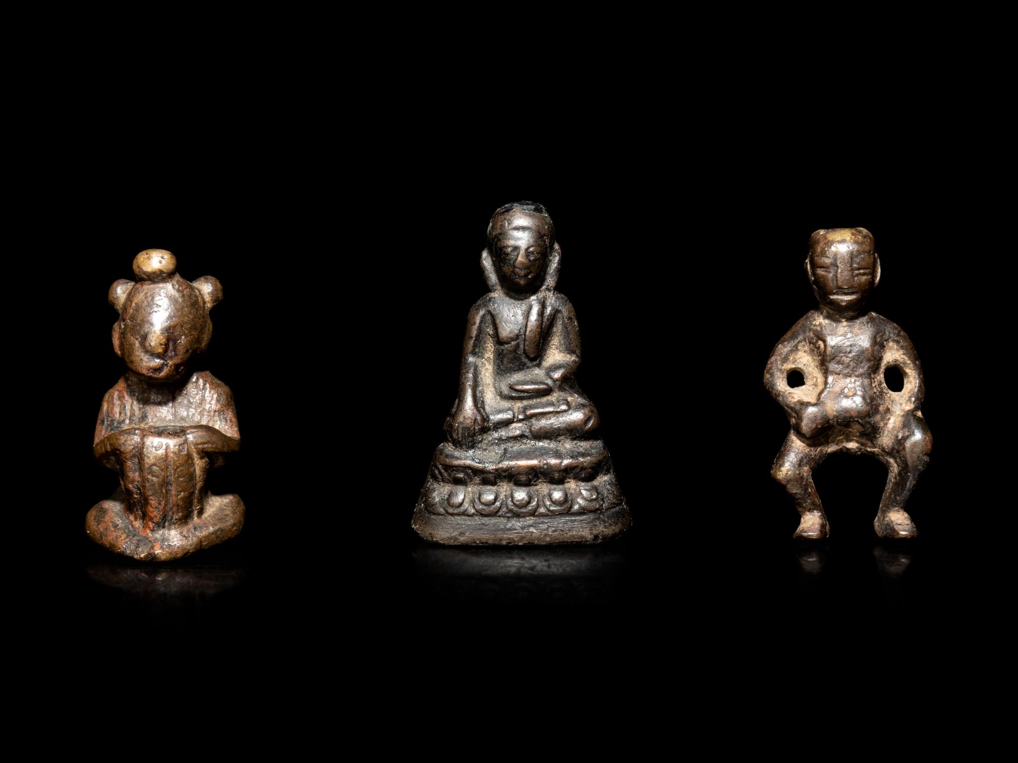 Three Small Southeast Asian Bronze Figures