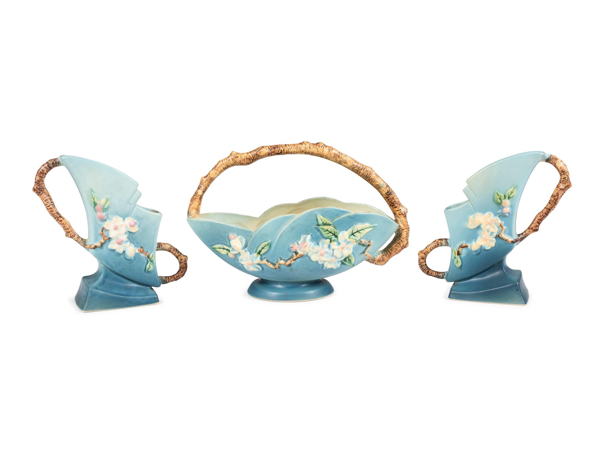 Sixteen Pieces of Roseville Pottery
