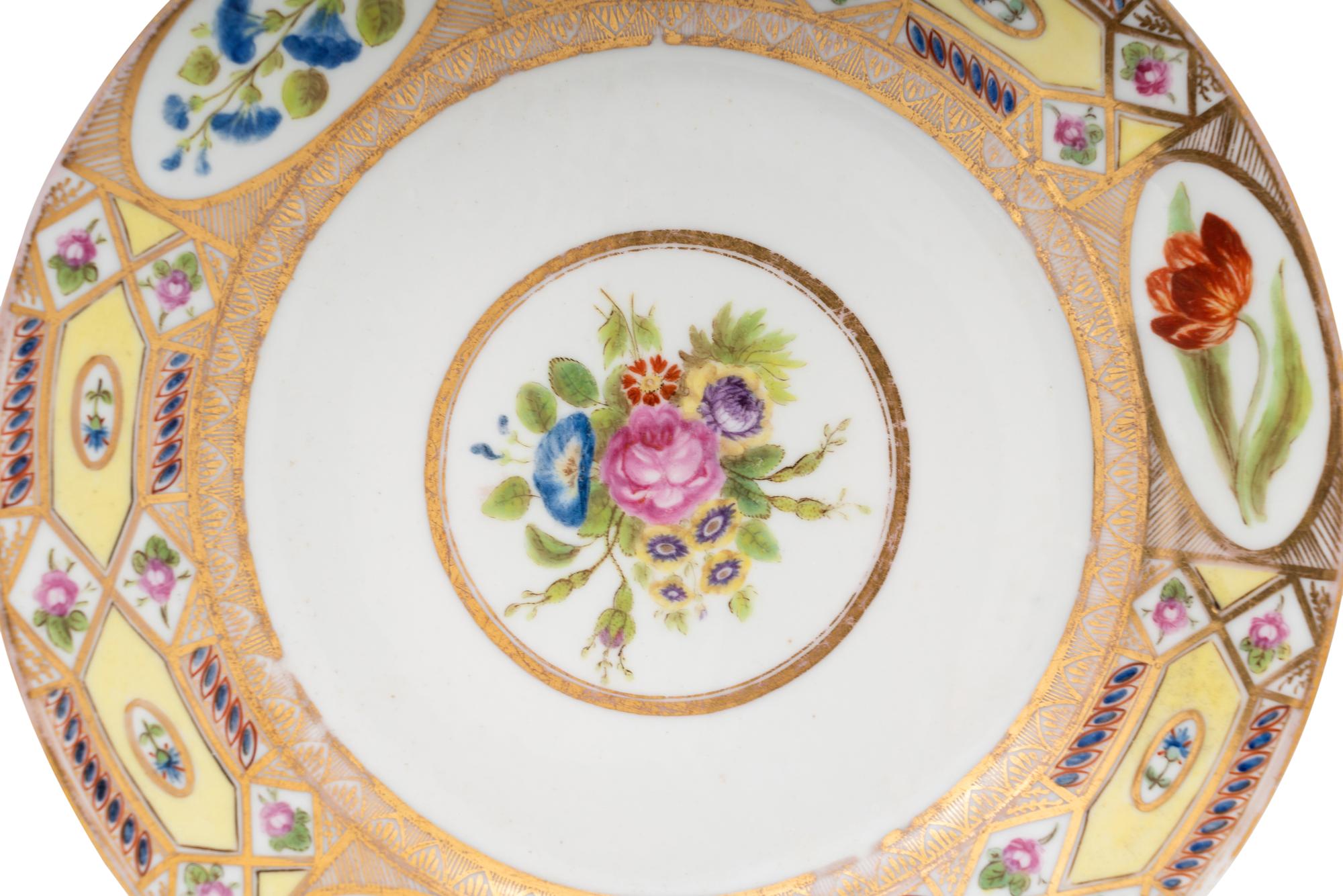 A Set of Five Coalport Church Gresley Porcelain Plates