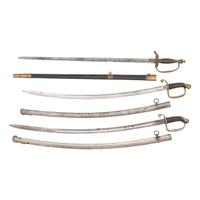 Lot of 3 Swords Including: British 1796 Pattern Spadroon and Two 19th Century Persian Cossack Sabers