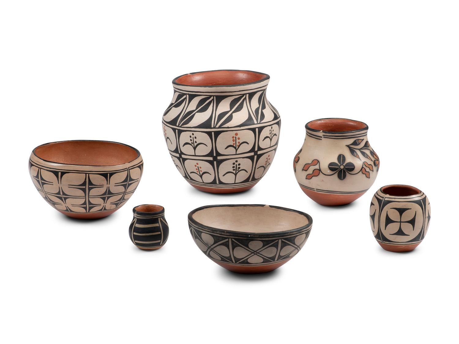 Collection of Kewa Pottery, from the Melchor Family