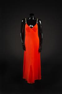 Dress and Poncho, 1970s. Dress designed by Edith Head and made by Western Costume Company in Los Angeles. — Worn by Dame Olivia de Havilland.