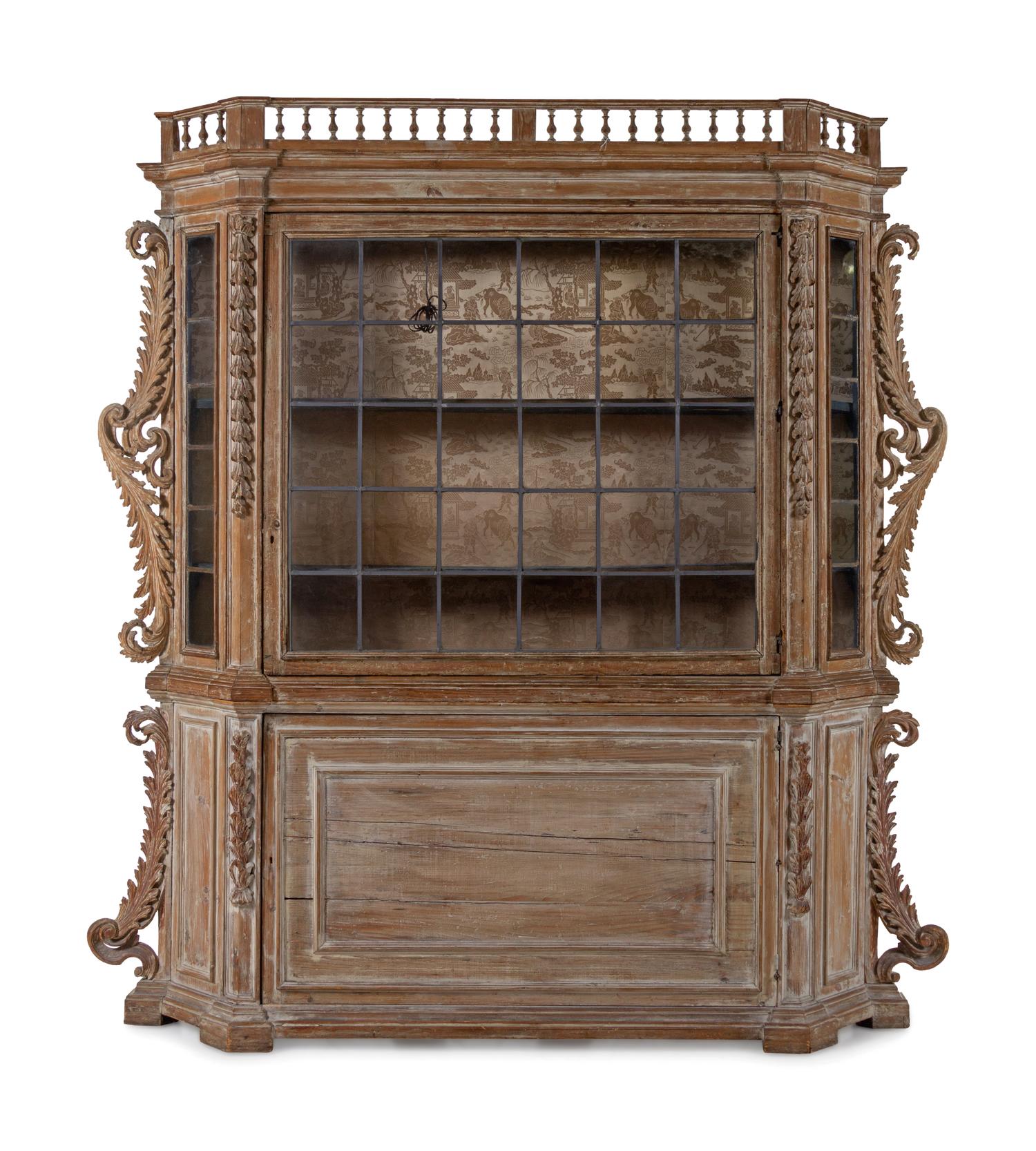 An Italian Cerused Walnut Bookcase