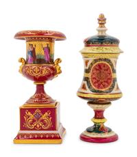 Two Vienna Style Porcelain Urns