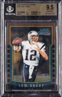 A 2000 Bowman Chrome Tom Brady Rookie Football Card No. 236 (BGS 9.5 GEM MINT w Three 9.5s)