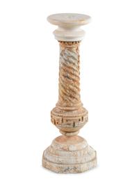 A Continental Carved Marble Pedestal