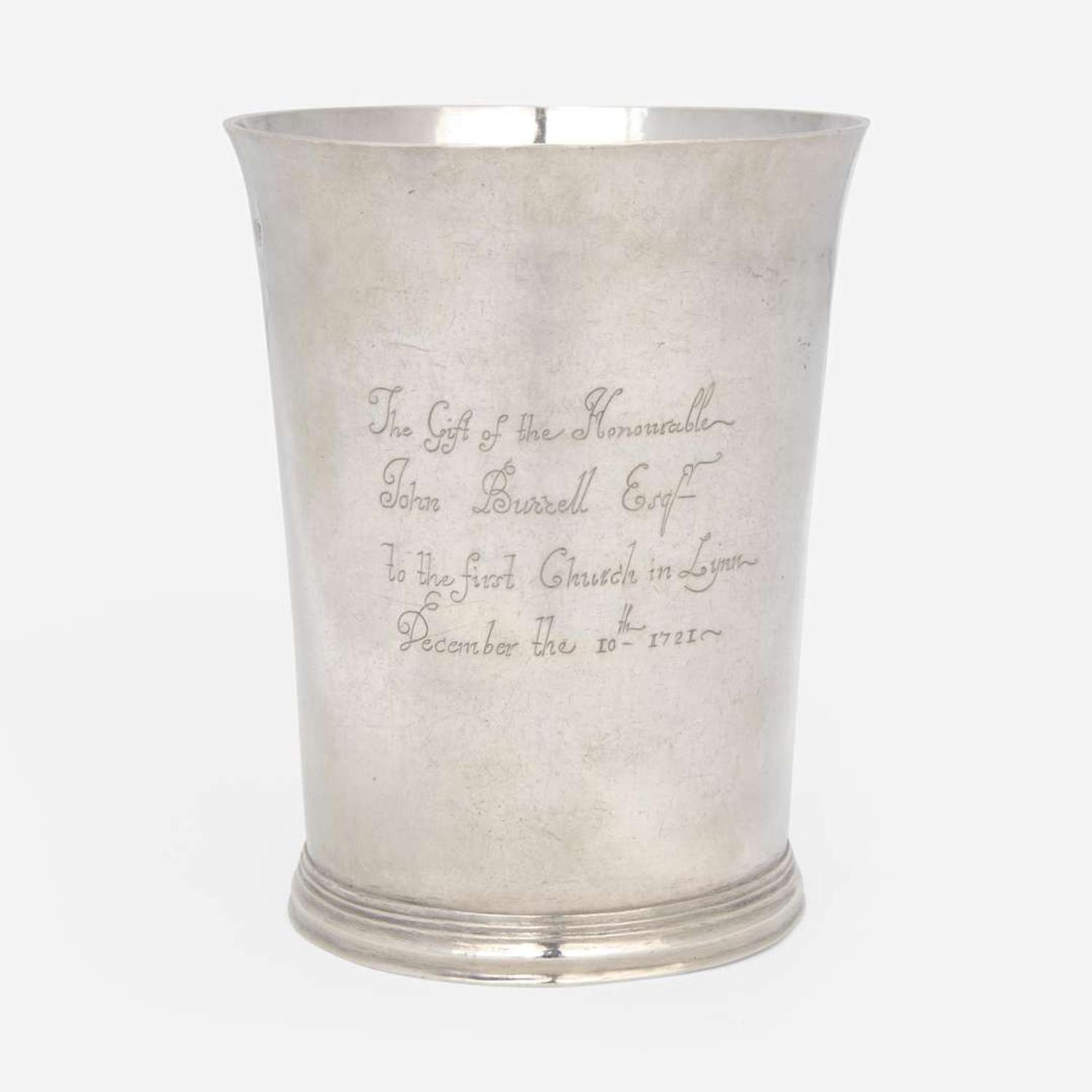 A silver beaker Andrew Tyler (1692-1741), Boston, MA, 1721