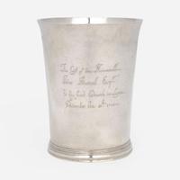A silver beaker Andrew Tyler (1692-1741), Boston, MA, 1721