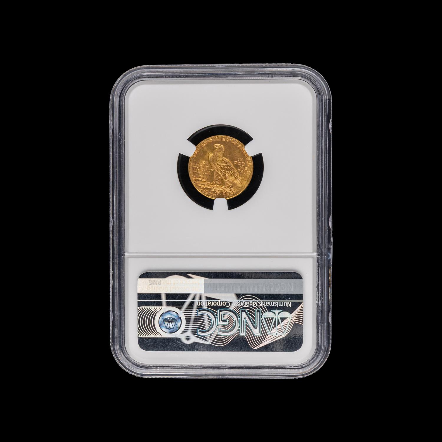 A 1925-D Indian Head $2.50 Gold Coin [NGC MS63]